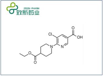 6-(4-(乙氧基羰基)哌啶-1-基)-5-氯吡啶-3-羧酸（CAS No:931395-73-2）